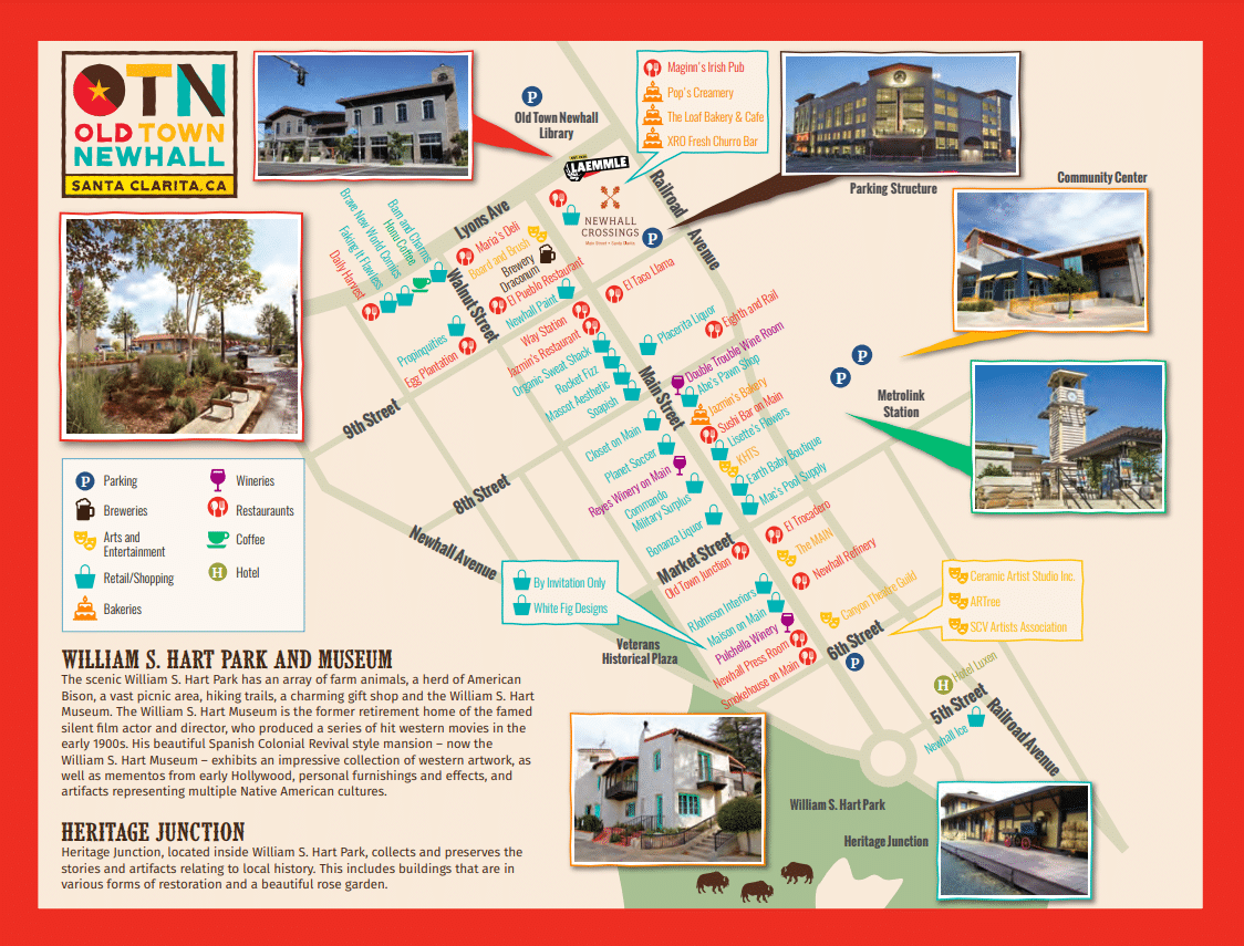 Old Town Newhall Map Old Town Newhall